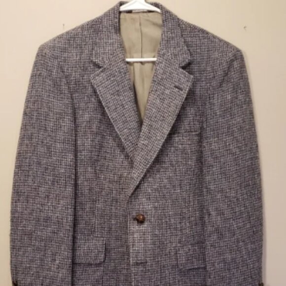 Harris Tweed By Nino Cerruti The Rue Royale Blue Tweed Sports Coat - Picture 1 of 10